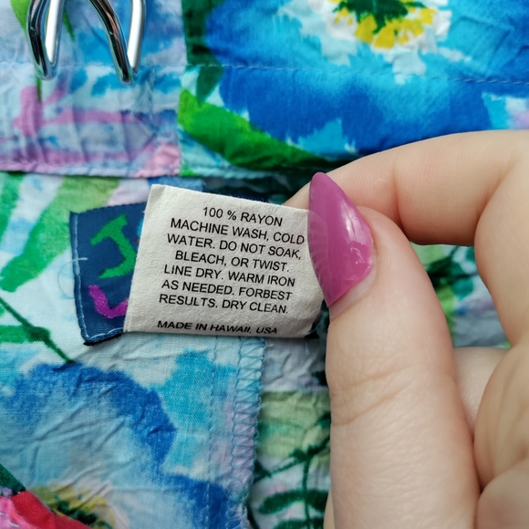 Rare Vintage Jams World Floral Shirt and Pant Set Pajamas Vacation Tropical - Picture 10 of 12